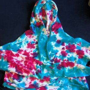 Tie Dye Cropped Hoodie